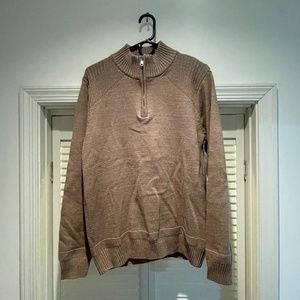 Rye Men’s Pullover Sweater - Tan - 100% Cotton - Medium - Excellent Condition